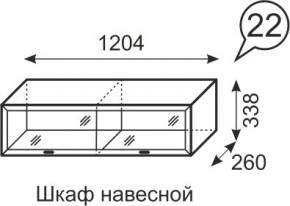 Шкаф навесной Венеция 22 бодега в Ревде - revda.mebel24.online | фото 1