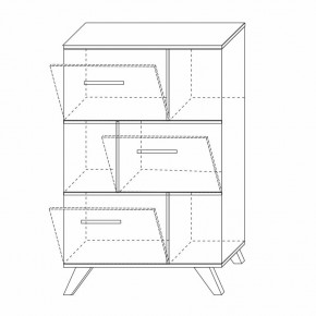 Шкаф низкий с нишами Вега Скандинавия в Ревде - revda.mebel24.online | фото 3