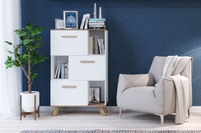 Шкаф низкий с нишами Вега Скандинавия в Ревде - revda.mebel24.online | фото 4
