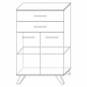 Шкаф низкий Вега Скандинавия в Ревде - revda.mebel24.online | фото 7