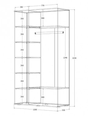 Шкаф Норден 1200 (Белый текстурный) в Ревде - revda.mebel24.online | фото 3