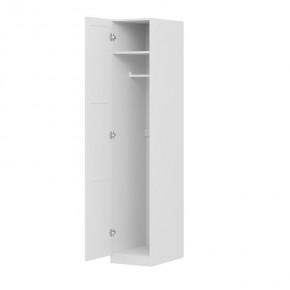 Шкаф ПЕГАС однодверный с рамочным фасадом, цвет белый в Ревде - revda.mebel24.online | фото 2