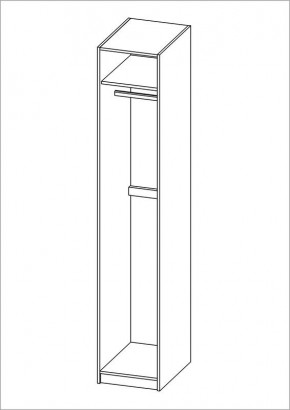 Шкаф ПЕГАС однодверный, цвет Дуб Венге в Ревде - revda.mebel24.online | фото 3