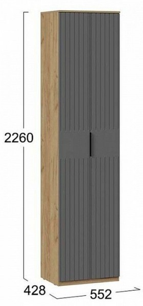 Шкаф платяной Хилтон Исп. 2 в Ревде - revda.mebel24.online | фото 6
