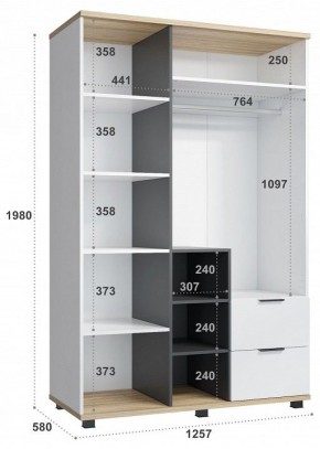 Шкаф платяной СкайЛайт СЛ-03К в Ревде - revda.mebel24.online | фото 5