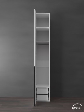 Шкаф с антресолью Linnea MHR-1A-3 2450х400х510 (Белый-М 11.1.2) в Ревде - revda.mebel24.online | фото 5
