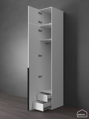 Шкаф с антресолью Linnea MHR-1A-3 2450х400х510 (Белый-М 11.1.2) в Ревде - revda.mebel24.online | фото 6