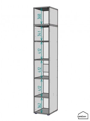 Шкаф с антресолью Linnea MHR-1POA-2 2450х400х510 (Белый-М 11.1.2) в Ревде - revda.mebel24.online | фото 3
