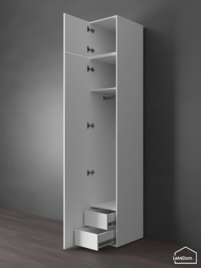 Шкаф с антресолью Linnea MHR-1POA-3 2450х400х510 (Белый-М 11.1.1) в Ревде - revda.mebel24.online | фото 6