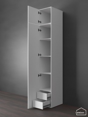 Шкаф с антресолью Linnea MHR-1POA-4 2450х400х510 (Белый-М 11.1.2) в Ревде - revda.mebel24.online | фото 5