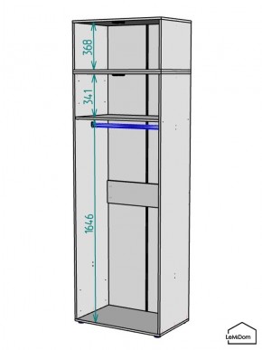 Шкаф с антресолью Linnea MHR-2A-1 2450х800х510 (ДВ-М 11.1.25) в Ревде - revda.mebel24.online | фото 3