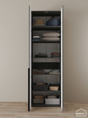 Шкаф с антресолью Linnea MHR-2A-2 2450х800х510 (Графит-М 11.1.25) в Ревде - revda.mebel24.online | фото 4