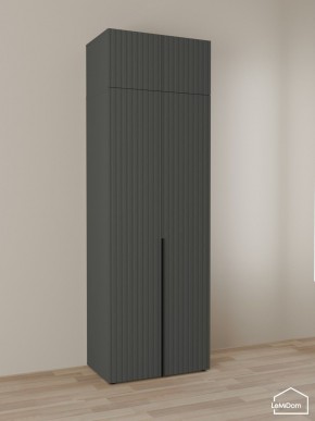 Шкаф с антресолью Linnea MHR-2A-3 2450х800х510 (Графит-М 11.1.25) в Ревде - revda.mebel24.online | фото 1