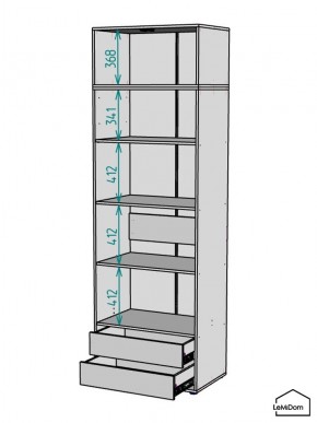 Шкаф с антресолью Linnea MHR-2POA-4 2450х800х510 (Белый-М 11.1.2) в Ревде - revda.mebel24.online | фото 3