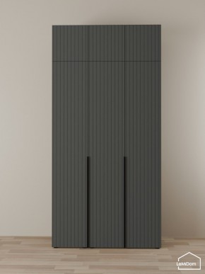 Шкаф с антресолью Linnea MHR-3A-1 2450х1200х510 (Графит-М 11.1.25) в Ревде - revda.mebel24.online | фото 1