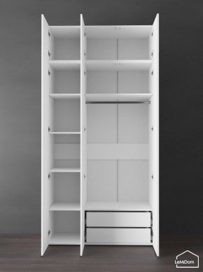 Шкаф с антресолью Linnea MHR-3POA-2 2450х1200х510 (Белый-М 11.1.2) в Ревде - revda.mebel24.online | фото 6