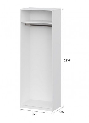 Шкаф ШК-5 (800) Белый текстурный в Ревде - revda.mebel24.online | фото 5