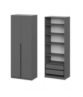 Шкаф ШК-5 + 4 полки + ящики (800) Графит в Ревде - revda.mebel24.online | фото