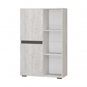 Шкаф стеллаж Мрия ШК-16 (Бетон пайн светлый/Графит) в Ревде - revda.mebel24.online | фото