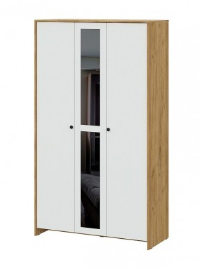 Шкаф трехстворчатый "Дольче" (Дуб Золотой/Белый) в Ревде - revda.mebel24.online | фото