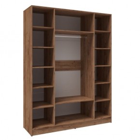 Шкаф Вегас 1600 Дуб крафт табачный/Дуб крафт белый в Ревде - revda.mebel24.online | фото 2