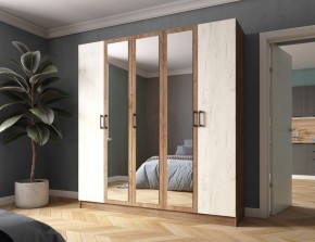 Шкаф Вегас 2000 Дуб крафт табачный/Дуб крафт белый в Ревде - revda.mebel24.online | фото 1