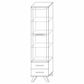 Шкаф-витрина 450 Вега Скандинавия в Ревде - revda.mebel24.online | фото 4