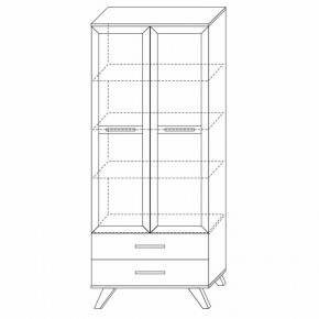 Шкаф-витрина 800 Вега Скандинавия в Ревде - revda.mebel24.online | фото 2