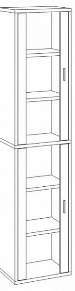 Шкаф-витрина Домино СУ(ш1в2)+2ФС в Ревде - revda.mebel24.online | фото 2