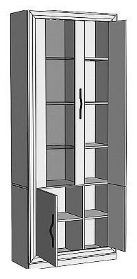 Шкаф-витрина Нобиле ШВтВ-ФСД-ФГК в Ревде - revda.mebel24.online | фото 2