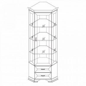 Шкаф-витрина угловой Сиена в Ревде - revda.mebel24.online | фото 4