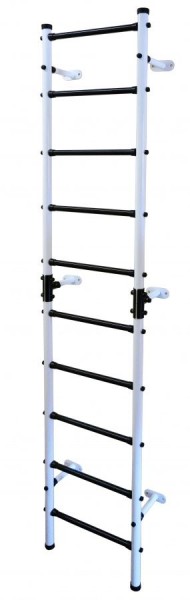 Шведская стенка (труба) 350х2450мм цв. белый-черный в Ревде - revda.mebel24.online | фото