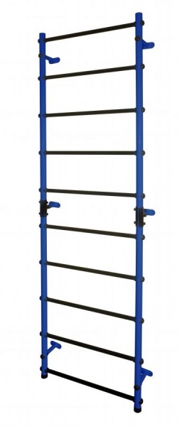 Шведская стенка (труба) 750х2450мм цв.синий-черный в Ревде - revda.mebel24.online | фото
