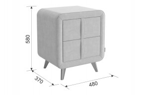 СОФИ 3 Тумба прикроватная (велюр) в Ревде - revda.mebel24.online | фото 3