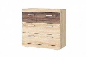 СОНАТА КС-900 Комод 3ящ. (дуб сонома/дуб сакраменто) в Ревде - revda.mebel24.online | фото