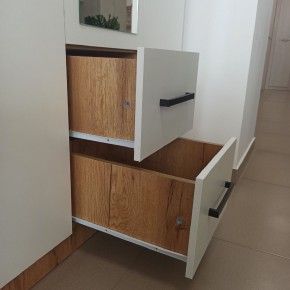 Спальный гарнитур Евро (модульный) Крафт/Белый в Ревде - revda.mebel24.online | фото 29