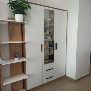 Спальный гарнитур Евро (модульный) Крафт/Белый в Ревде - revda.mebel24.online | фото 33