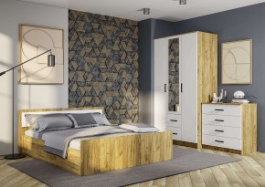 Спальный гарнитур Евро (модульный) Крафт/Белый в Ревде - revda.mebel24.online | фото 7