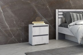 Спальный гарнитур Лиана (Дуб Крафт Белый/Графит) в Ревде - revda.mebel24.online | фото 9