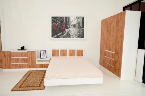 Спальный гарнитур Парус (Белый/Вотан) 1400 (Вариант-1) в Ревде - revda.mebel24.online | фото