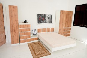 Спальный гарнитур Парус (Белый/Вотан) 1400 (Вариант-2) в Ревде - revda.mebel24.online | фото