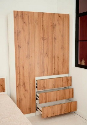 Спальный гарнитур Парус (Белый/Вотан) 1400 (Вариант-2) в Ревде - revda.mebel24.online | фото 13