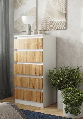 Спальный гарнитур Парус (Белый/Вотан) 1400 (Вариант-2) в Ревде - revda.mebel24.online | фото 15