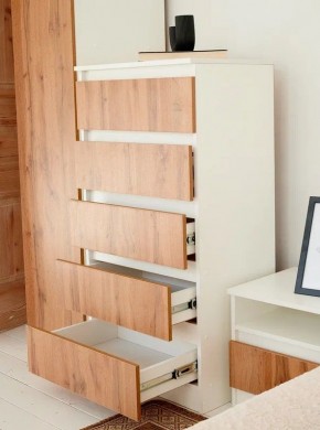 Спальный гарнитур Парус (Белый/Вотан) 1400 (Вариант-2) в Ревде - revda.mebel24.online | фото 16