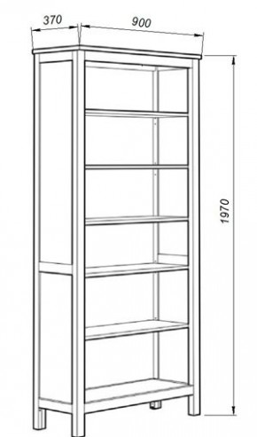 Стеллаж 00 Кантри, массив сосны, цвет белый в Ревде - revda.mebel24.online | фото 3