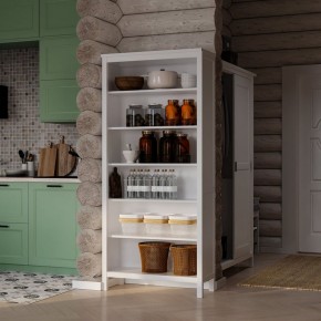 Стеллаж 00 Кантри, массив сосны, цвет белый в Ревде - revda.mebel24.online | фото 4