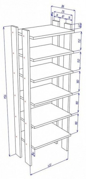 Стеллаж для обуви Cross СТЕЛ1 в Ревде - revda.mebel24.online | фото 3