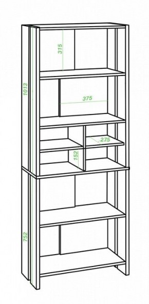 Стеллаж Домино Lite СТЛ-ОВХ в Ревде - revda.mebel24.online | фото 2