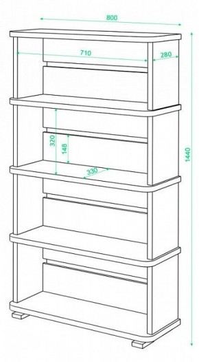 Стеллаж Домино СБ-25/4 в Ревде - revda.mebel24.online | фото 2