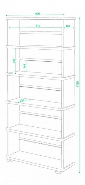 Стеллаж Домино СБ-25/5 в Ревде - revda.mebel24.online | фото 2